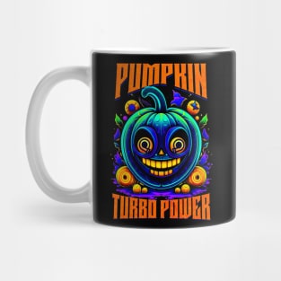 Pumpkin Turbo Power Twin Turbo Halloween Spooky Car Racing Mug